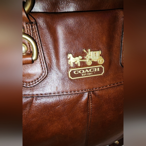 Coach Madison Julianne Brown Leather Shoulder Bag 12935 - Picture 15 of 16